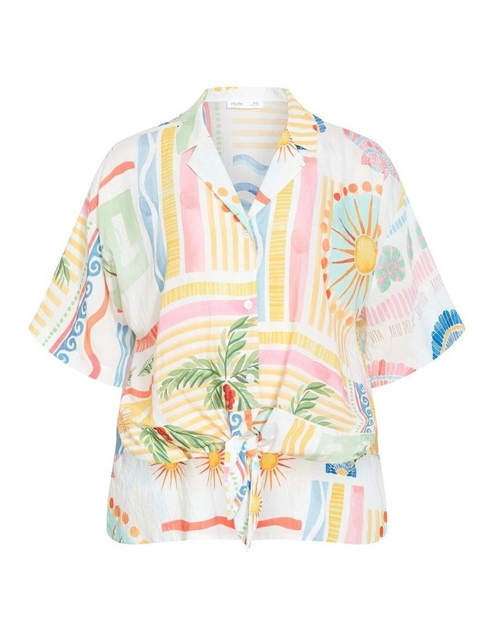 Aliya Print Shirt in Multi image 3