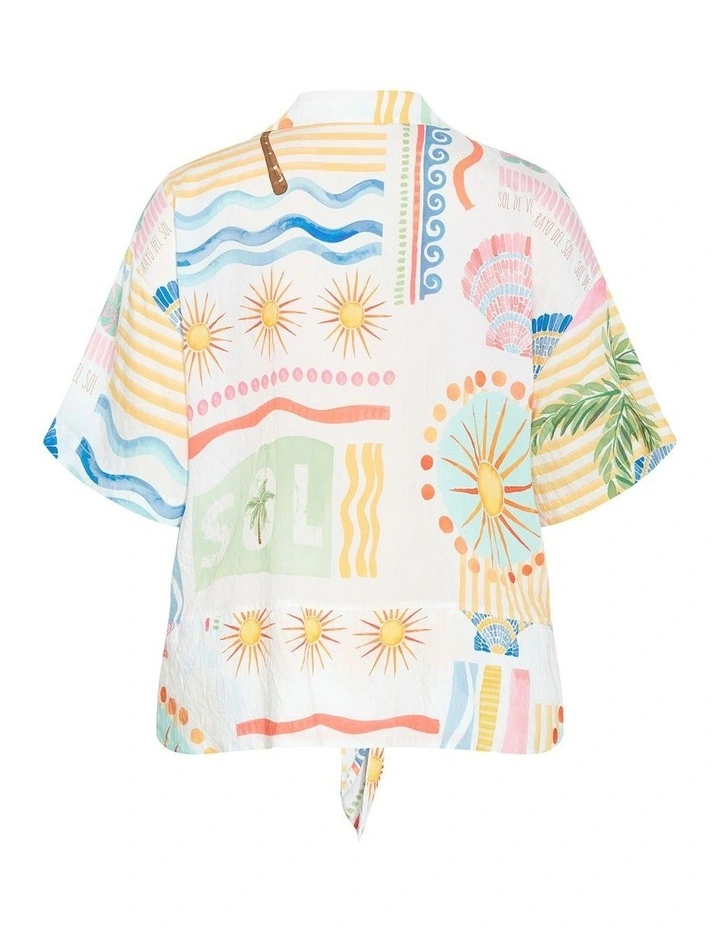 Aliya Print Shirt in Multi image 4