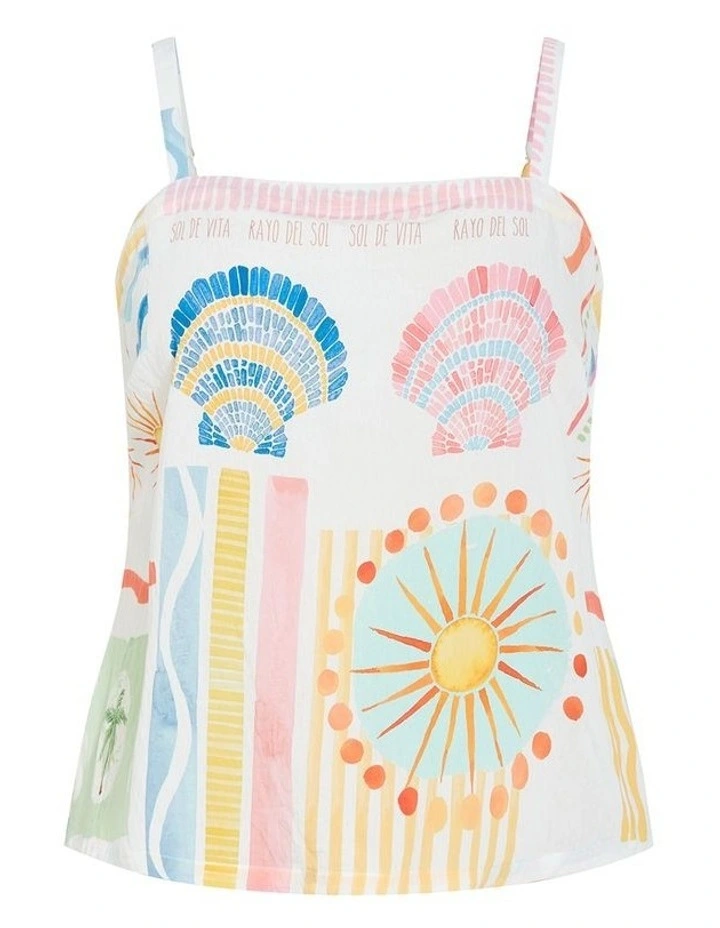 Aliya Print Cami in Multi image 3