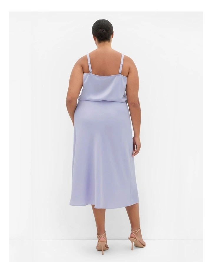 Cowl Neck Satin Cami in Lilac image 2