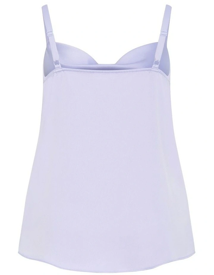 Cowl Neck Satin Cami in Lilac image 4