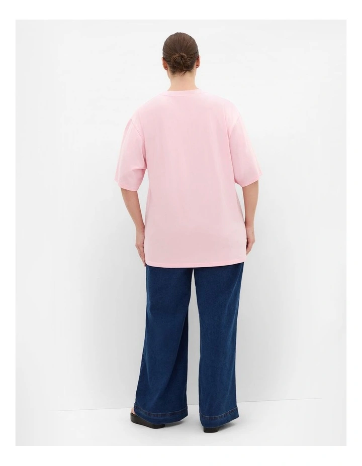 Riders Club Cotton Tee in Pink image 2