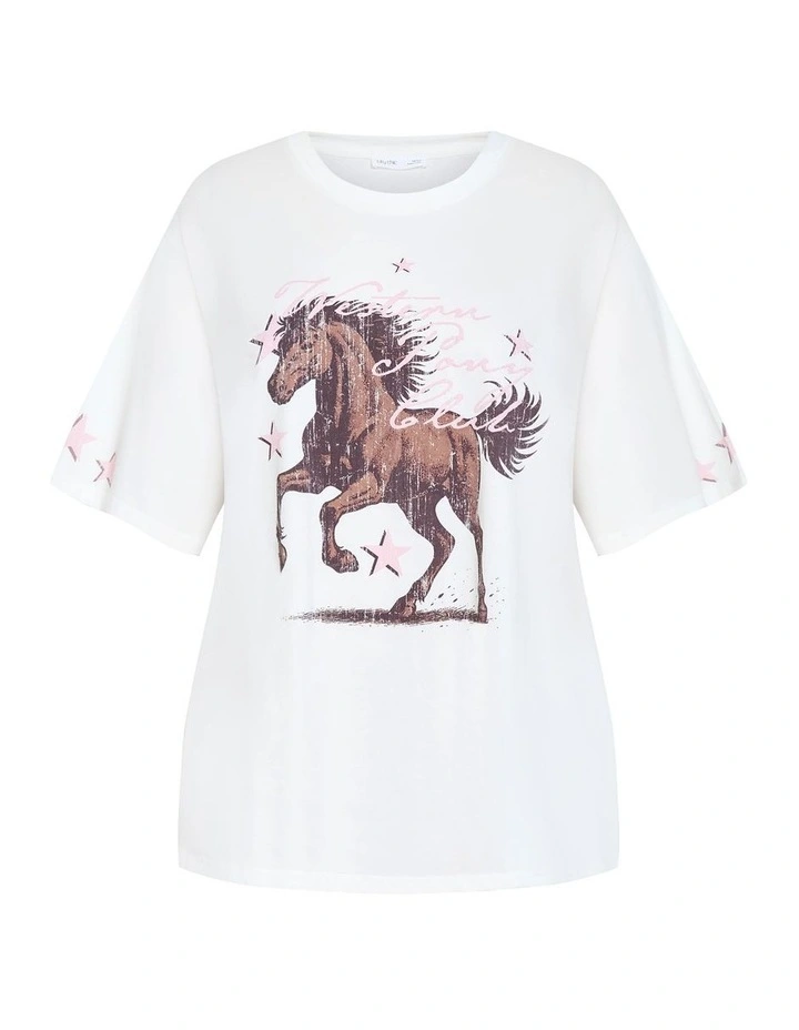 Pony Club Tee in White image 3