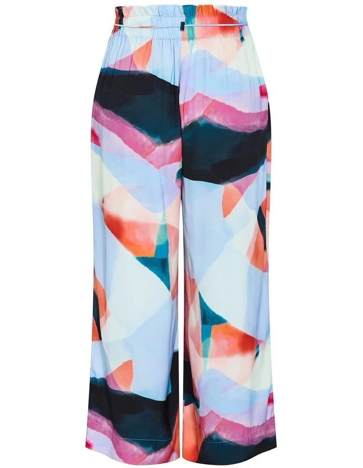 Shania Aspect Print Wide Leg Pant in Sky Blue Aspect Print image 4
