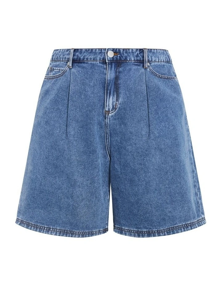 Tessa Tailored Denim Jort in Light Wash image 3