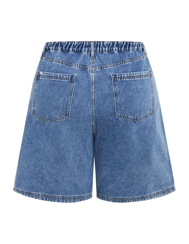 Tessa Tailored Denim Jort in Light Wash image 4