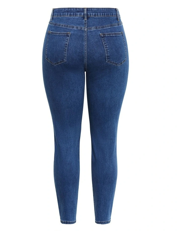 Harley Fit Scarlet Skinny Leg Ankle Grazer Jean in Mid Wash image 4