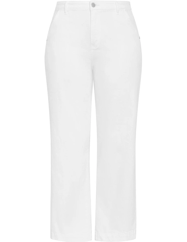 Harley Fit Avery Wide Leg Regular Jean in Ivory image 3