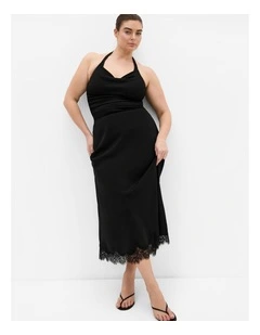 Envious Lace Hem Skirt in Black