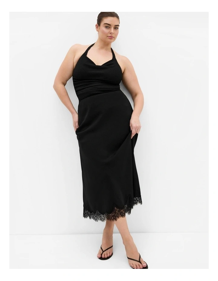 Envious Lace Hem Skirt in Black image 1