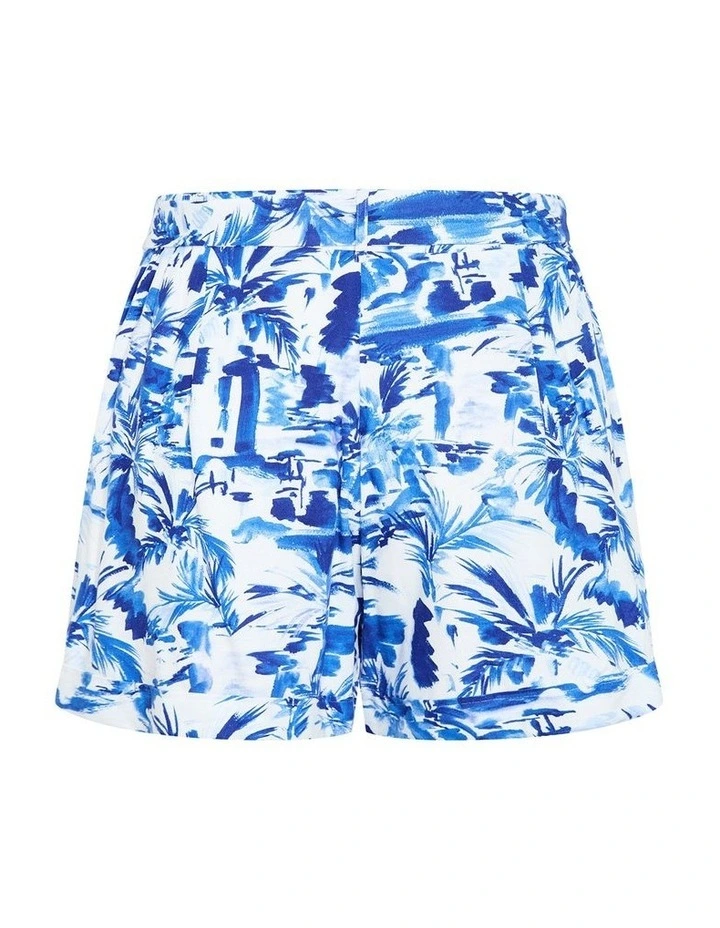 Short in Blue Palm Print image 4