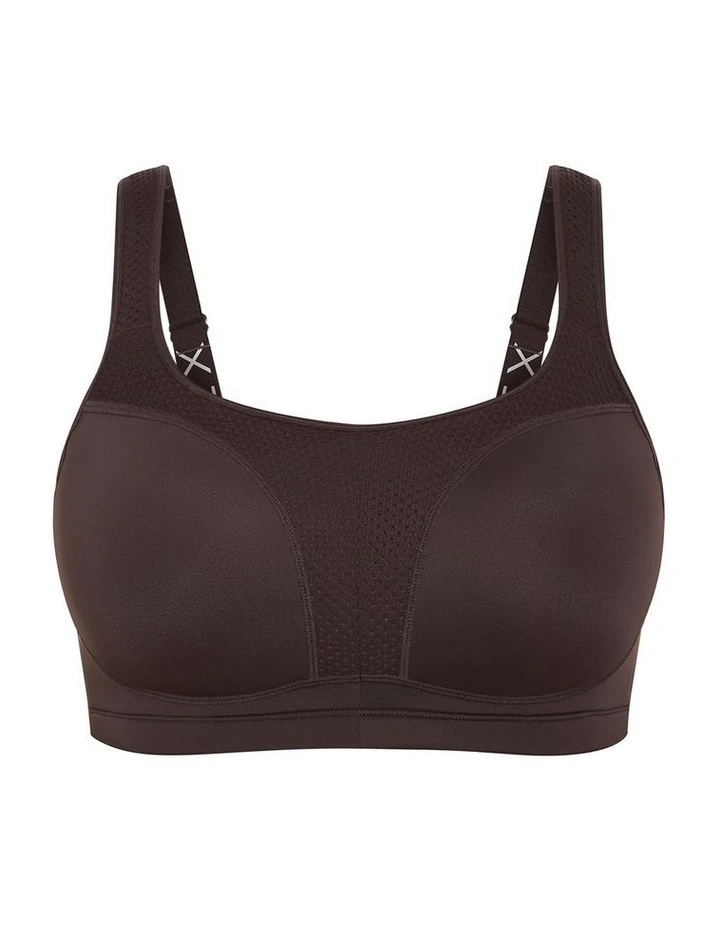 Contour Underwire Sports Bra in Chocolate image 3