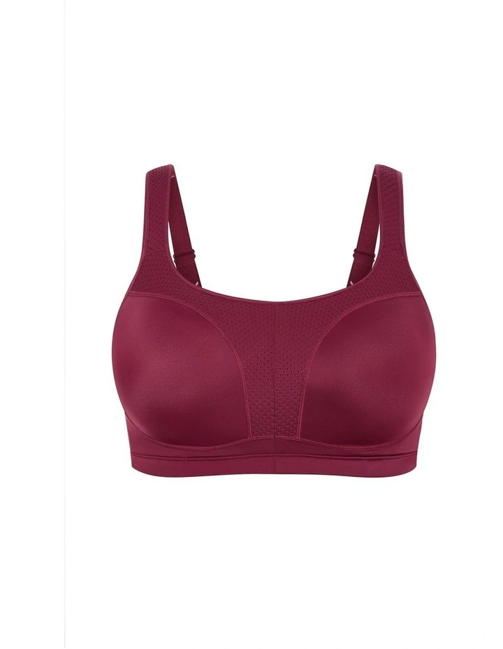Contour Underwire Sports Bra in Dark Cherry image 3