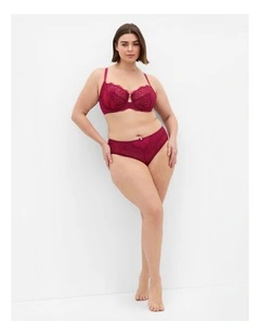 Poppy Underwire Bra in Red Plum