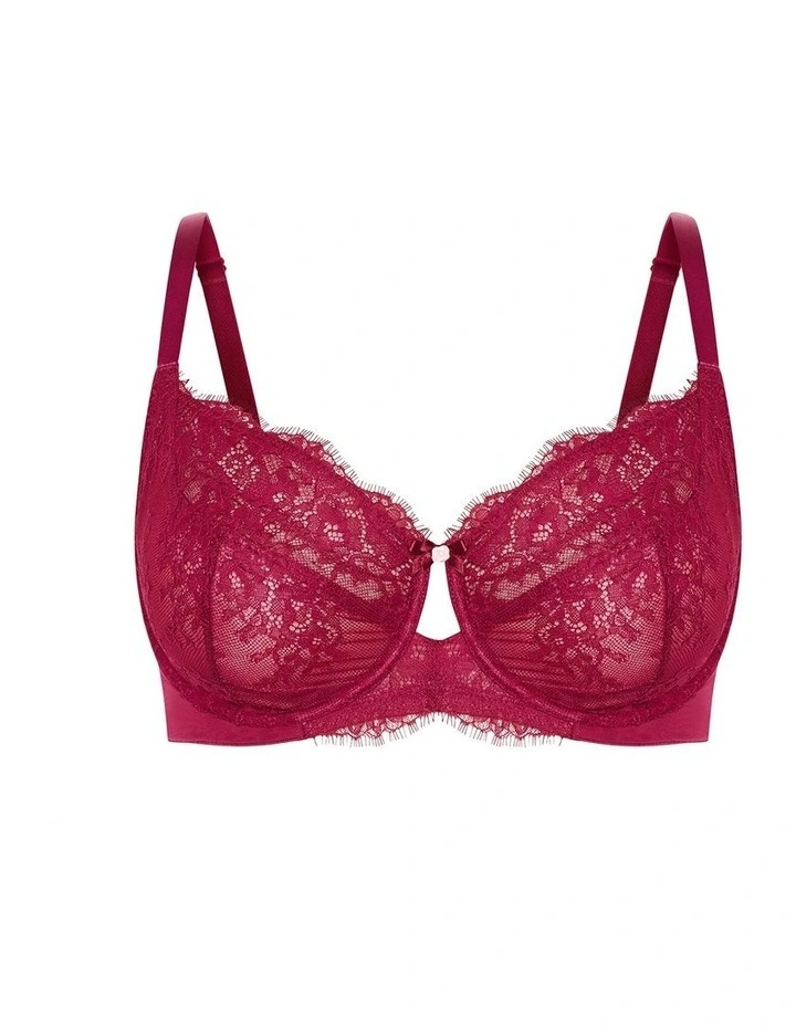 Poppy Underwire Bra in Red Plum image 3