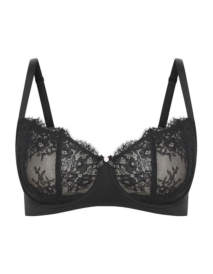 Poppy Demi Underwire Bra in Black image 3