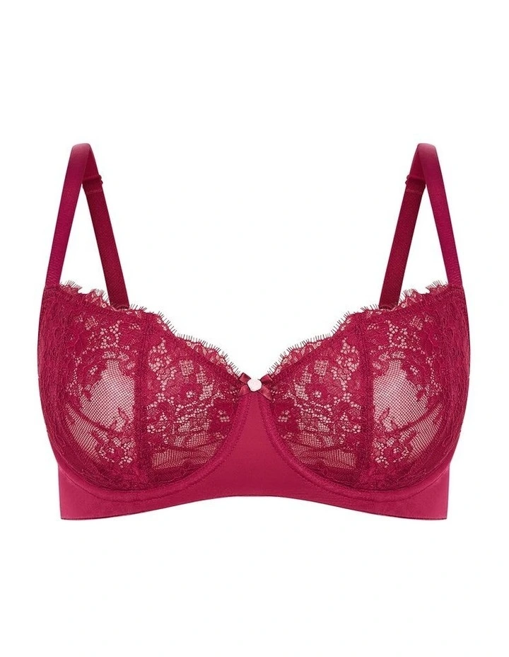 Poppy Demi Underwire Bra in Red Plum image 3