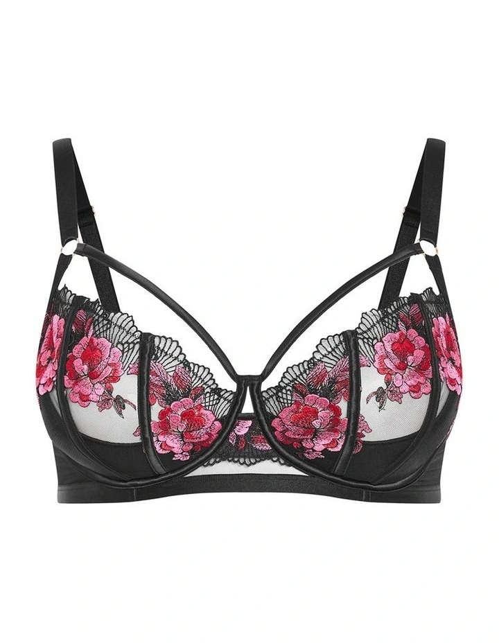 Serena Demi Underwire Bra in Pink Flamenco image 3