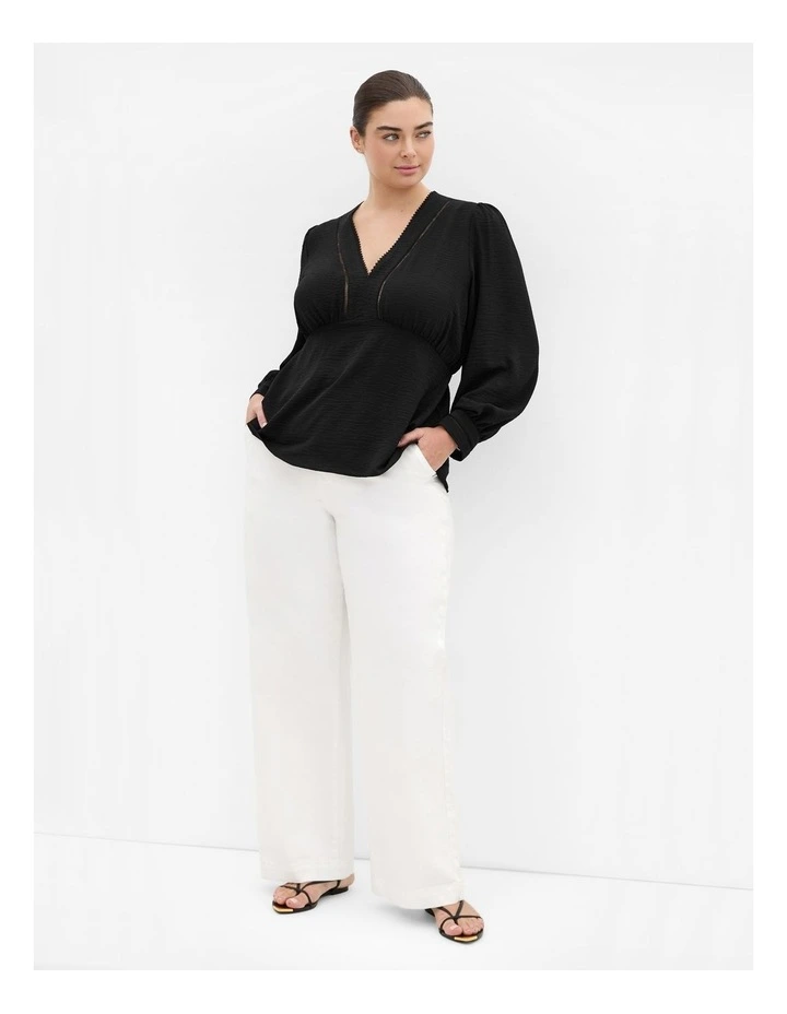 Island Sun Long Sleeve Top in Black image 1