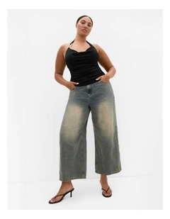 Emmy Hardware Cowl Neck Top in Black