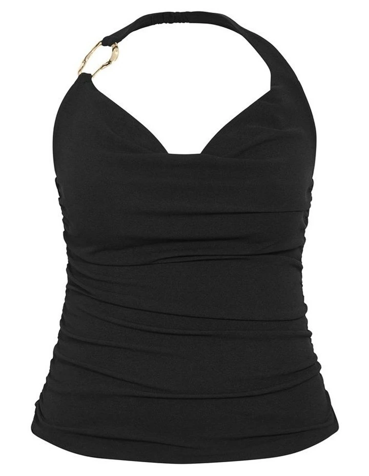 Emmy Hardware Cowl Neck Top in Black image 3