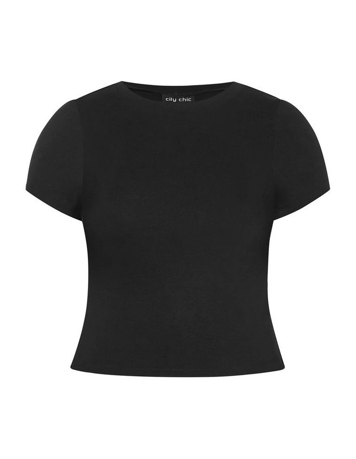 Karla Short Sleeve Tee in Black image 3
