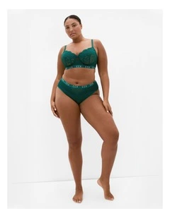 Signature Lace Cheeky Panty in Emerald