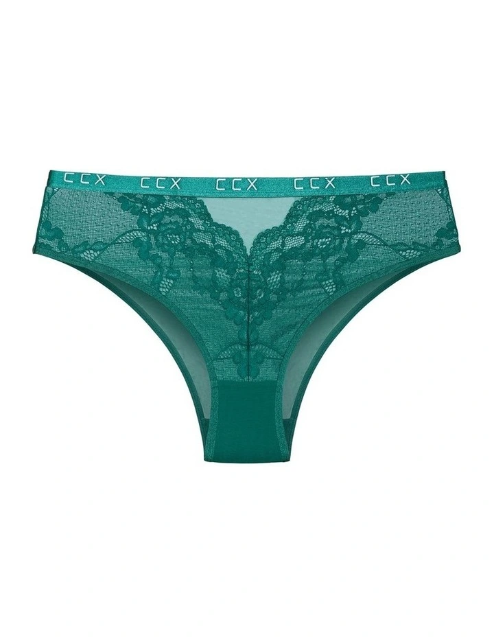 Signature Lace Cheeky Panty in Emerald image 3