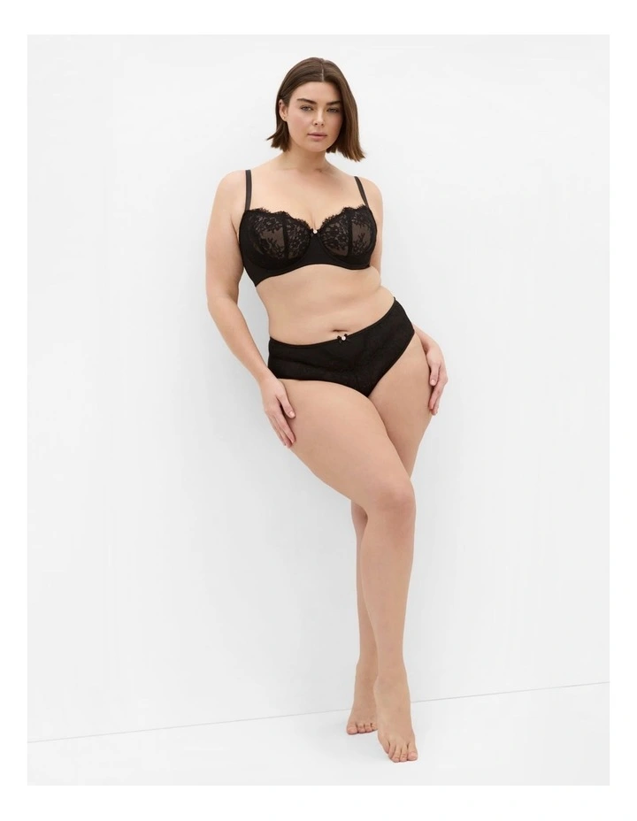 Poppy Hi Waist Cheeky Brief in Black image 1