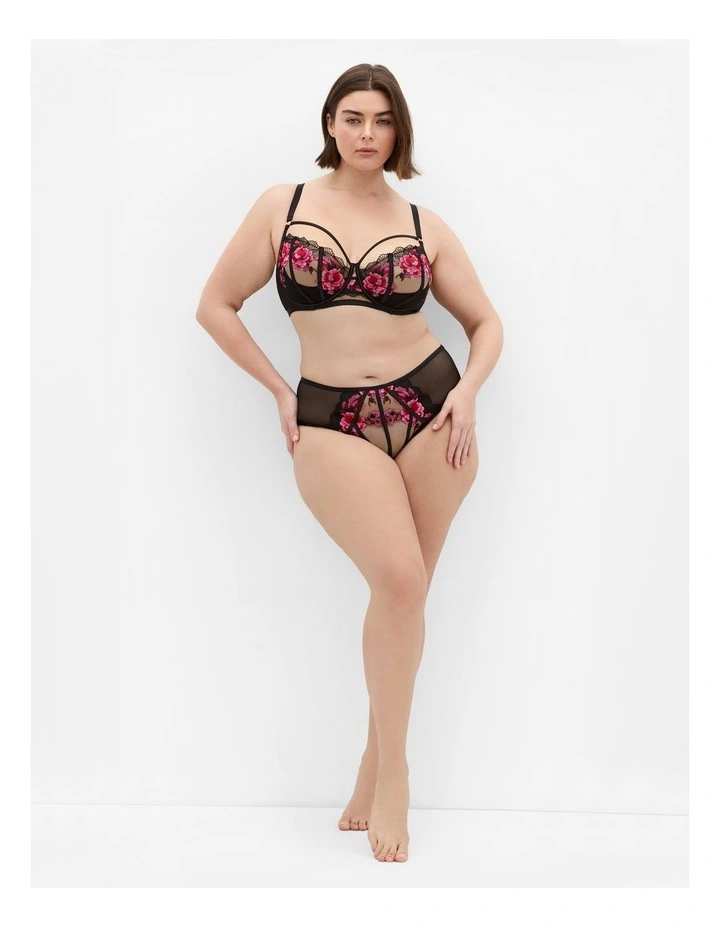 Serena Ouvert Shorty in Pink Flamenco image 1