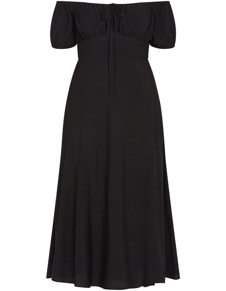 Abbigail Split Maxi Dress in Black image 4