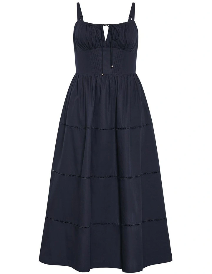 Vani Corset Maxi Dress in Navy image 3