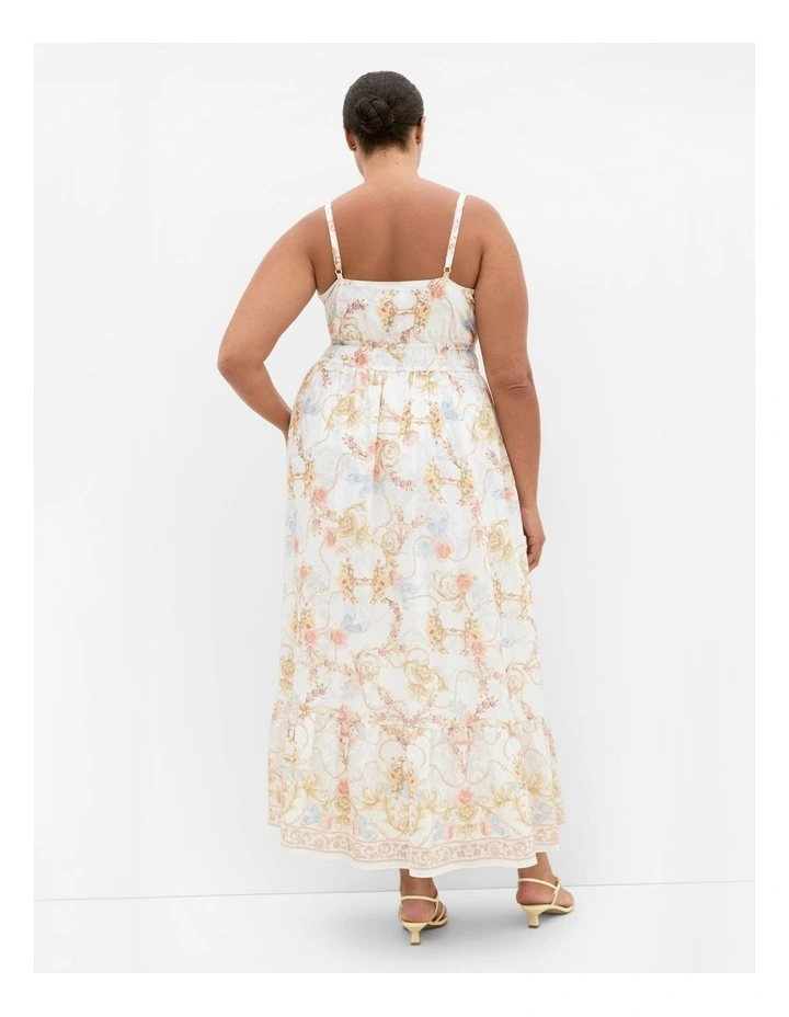 Clover Opulent Print Maxi Dress in Ivory image 2