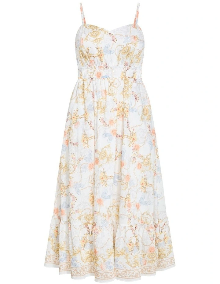 Clover Opulent Print Maxi Dress in Ivory image 3
