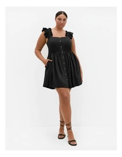 Mirage Tie Back Mini Dress in Black