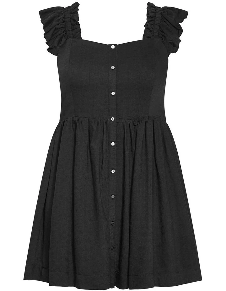 Mirage Tie Back Mini Dress in Black image 3