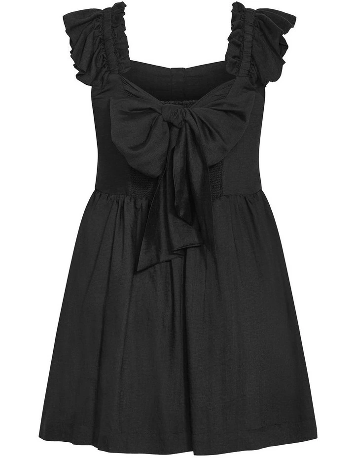 Mirage Tie Back Mini Dress in Black image 4