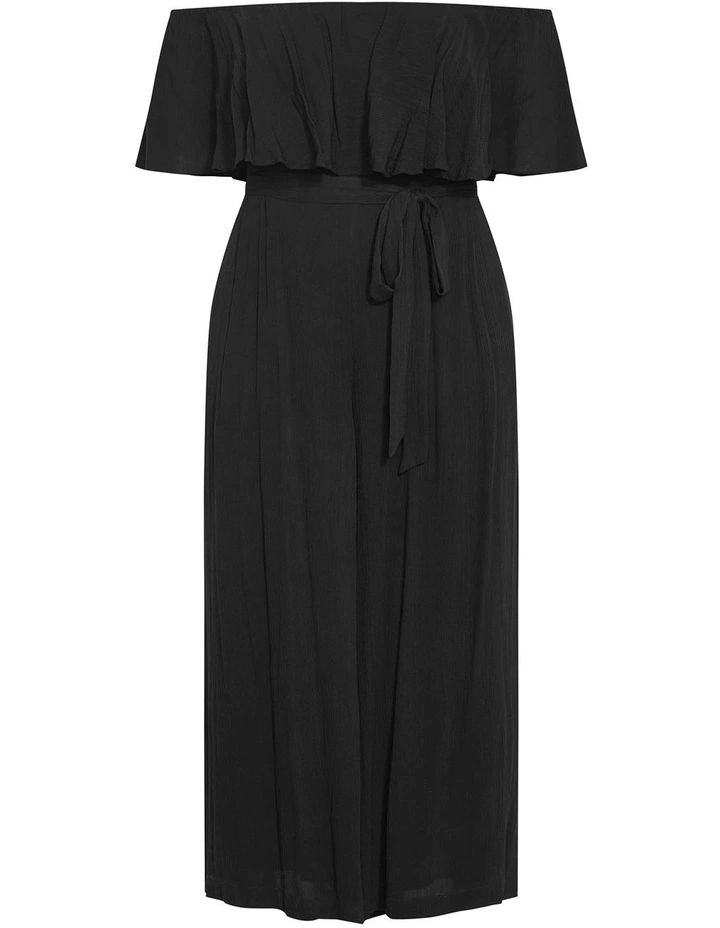 Emery Off Shoulder Jumpsuit in Black image 3