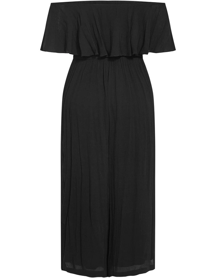 Emery Off Shoulder Jumpsuit in Black image 4