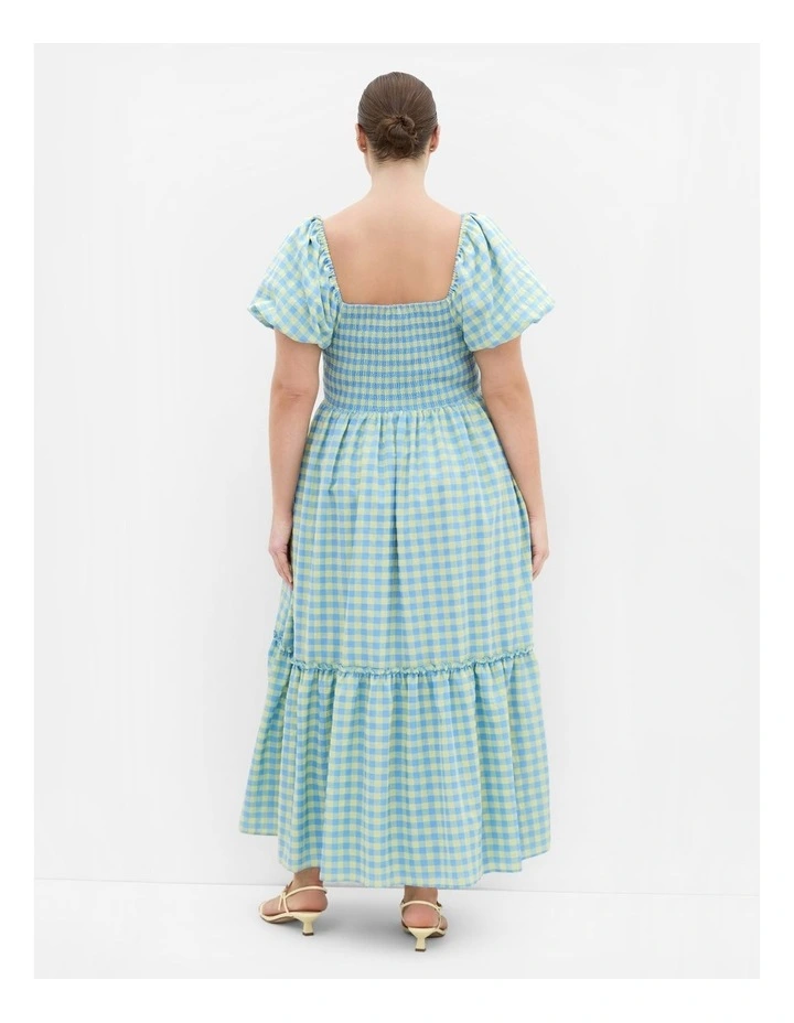 Immy Gingham Maxi Dress in Citrus image 2