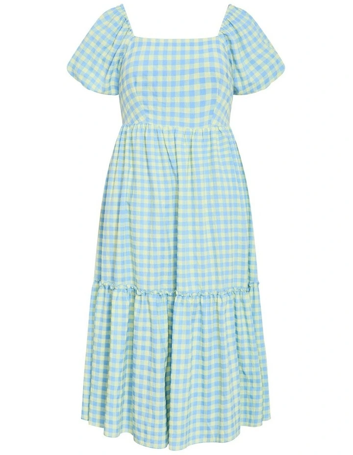 Immy Gingham Maxi Dress in Citrus image 3