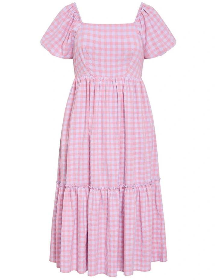 Immy Gingham Maxi Dress in Lilac image 3
