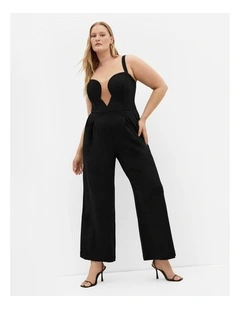 Flaunt It Jumpsuit in Black