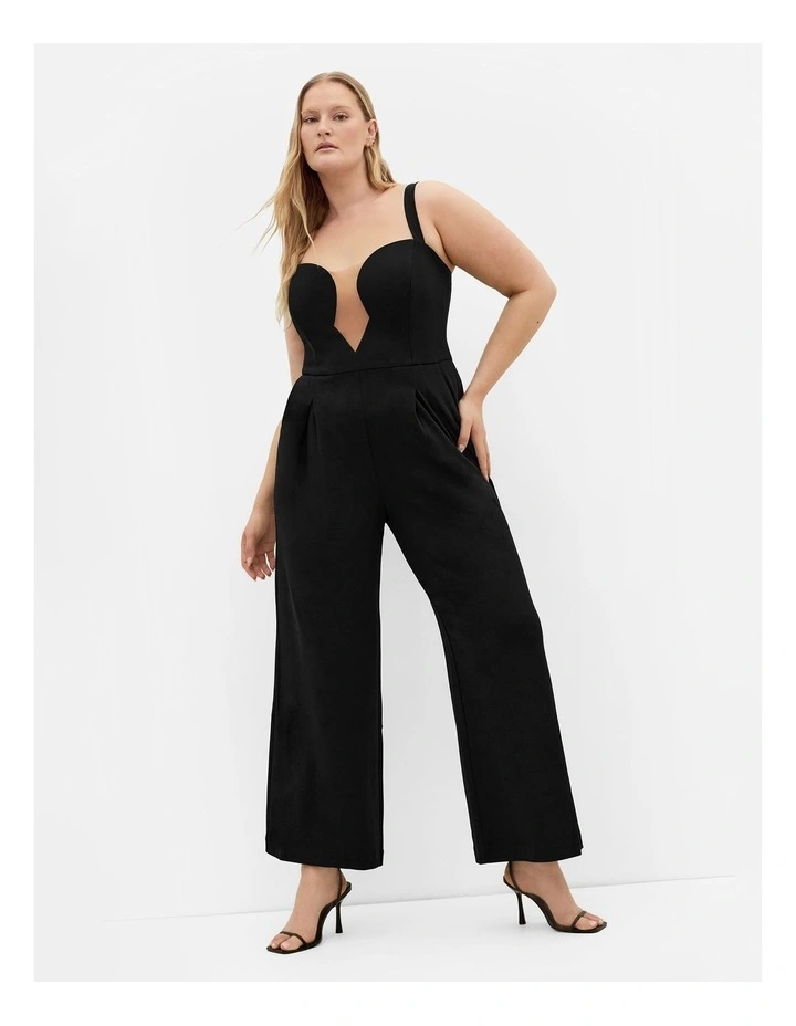 Flaunt It Jumpsuit in Black image 1