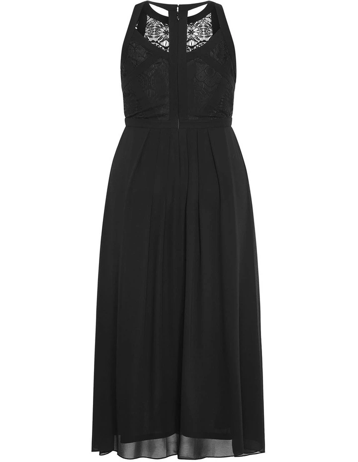 Panelled Bodice Maxi Dress in Black image 4