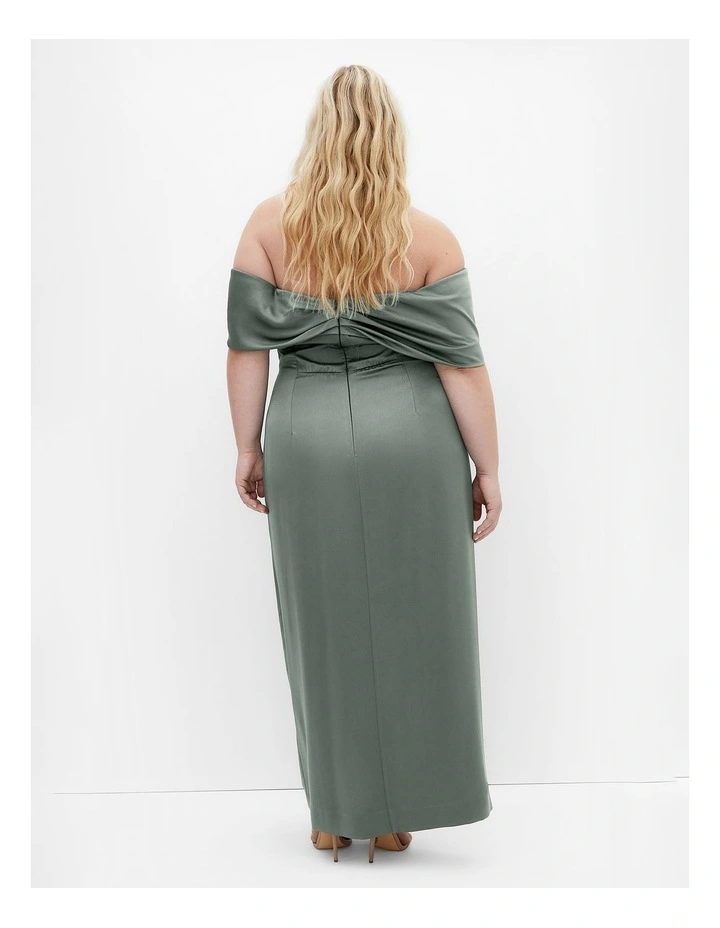 Paloma Off Shoulder Maxi Dress in Sage image 2