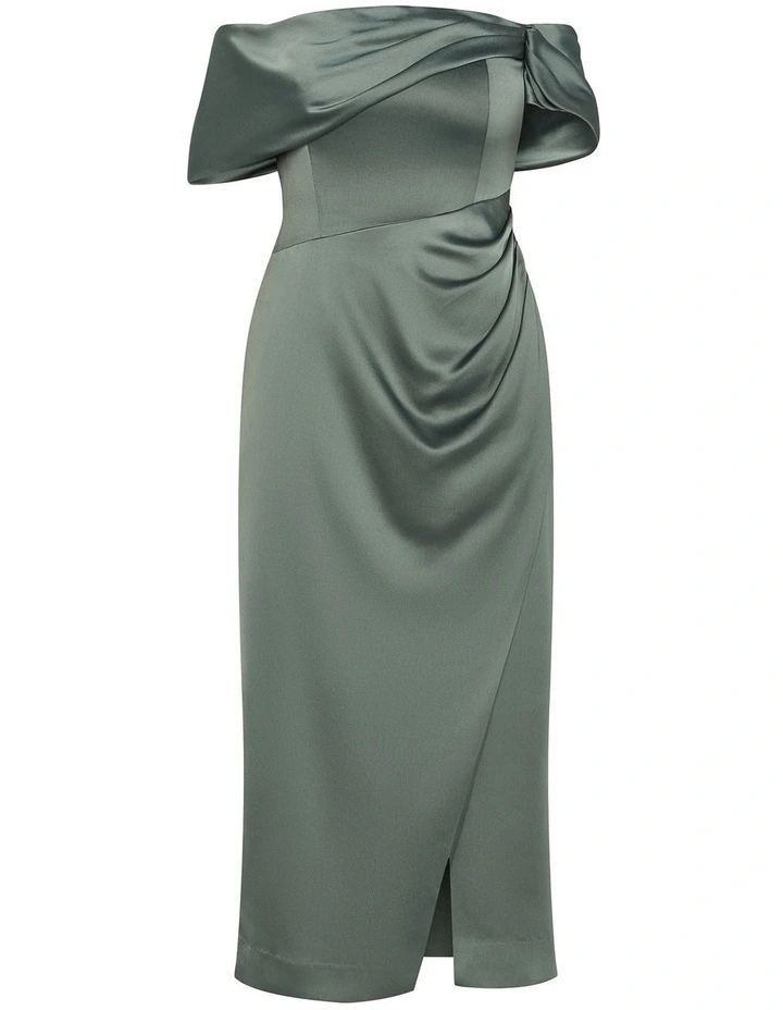 Paloma Off Shoulder Maxi Dress in Sage image 3