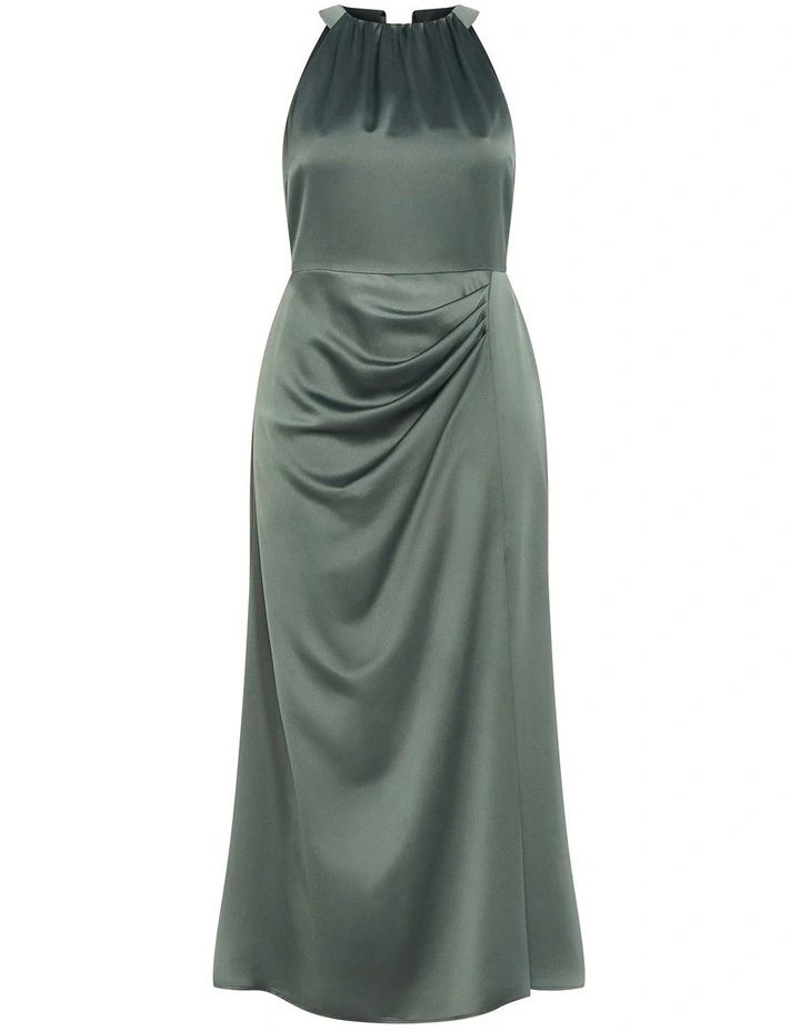 Celina Halter Maxi Dress in Sage image 3