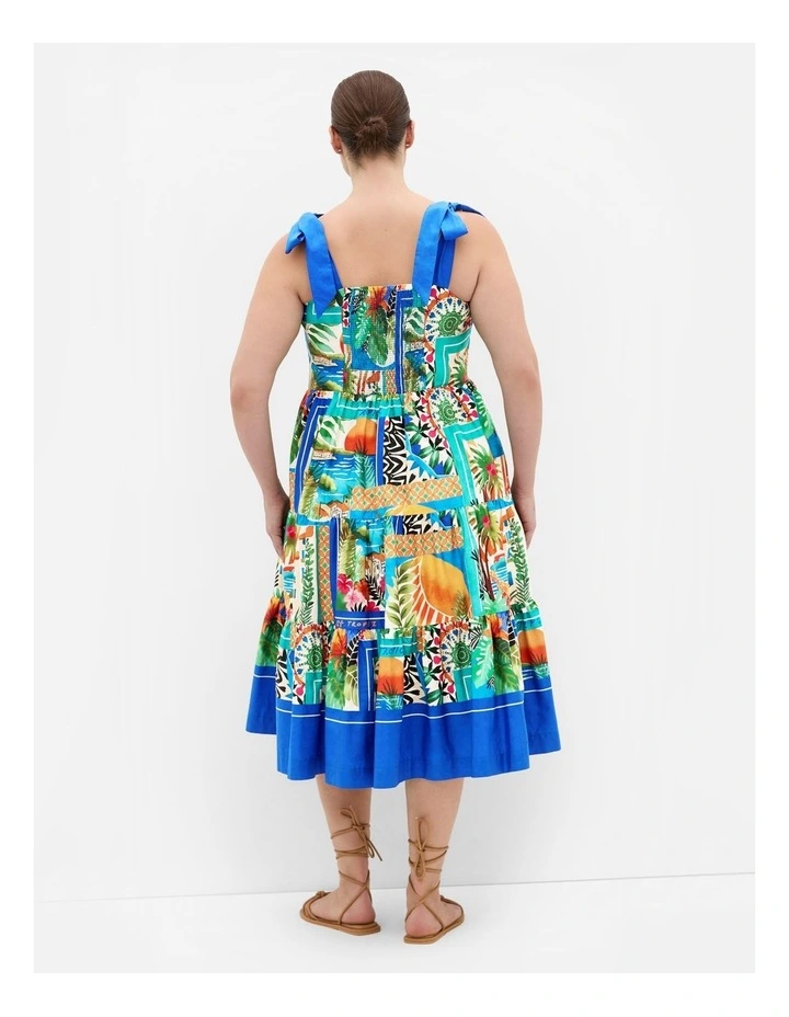 Holiday Tuscan Print Midi Dress in Tuscan Sun Print image 2