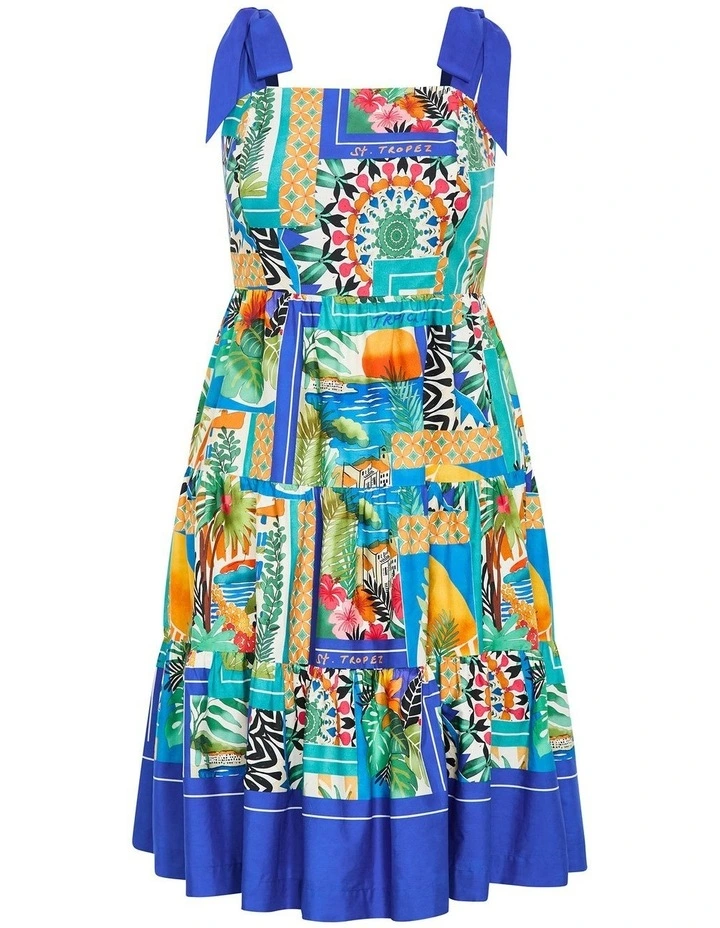 Holiday Tuscan Print Midi Dress in Tuscan Sun Print image 3
